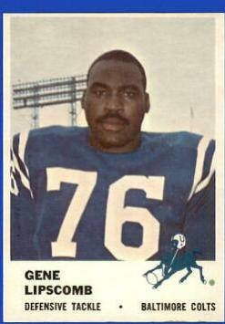 Gene Lipscomb #38 Football Cards 1961 Fleer