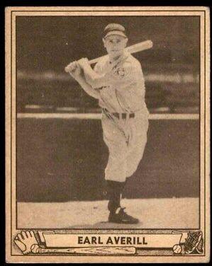 Earl Averill #46 Baseball Cards 1940 Play Ball