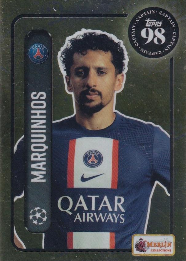 Marquinhos #145 Soccer Cards 2022 Topps Merlin Heritage 98 UEFA