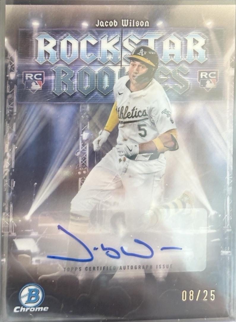 Jacob Wilson #RRA-JWI Baseball Cards 2025 Bowman Rockstar Rookie Autograph