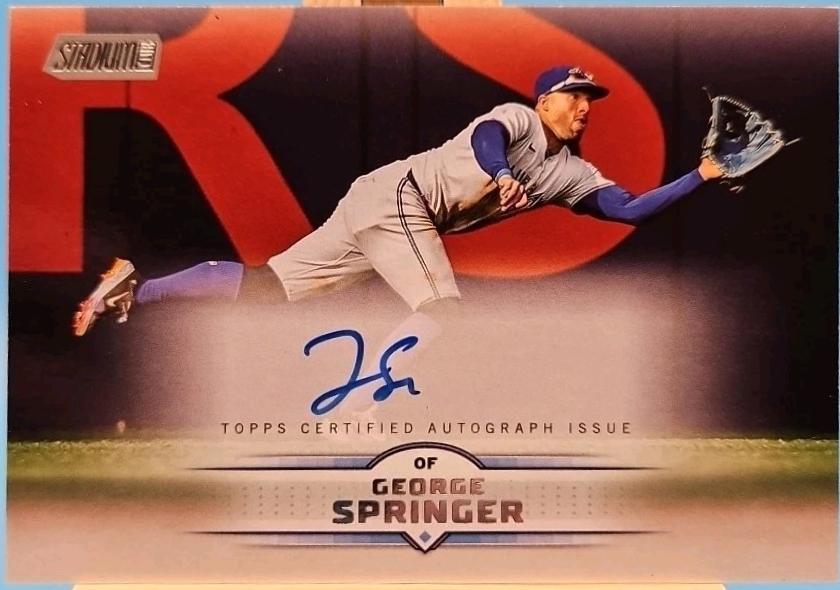 2025 Topps Stadium Club Autograph George Springer #SCBA-GS card
