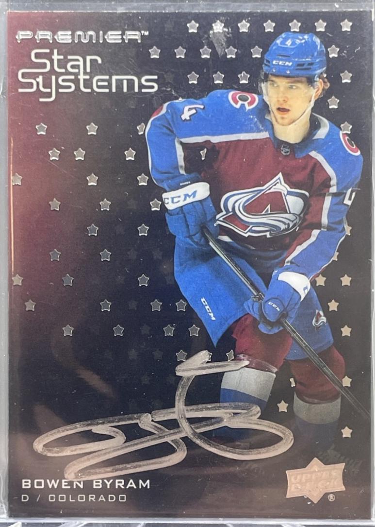 Bowen Byram #SS-BY 2021 Upper Deck Premier Star Systems Auto Hockey