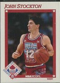 John Stockton #271 Basketball Cards 1991 Hoops