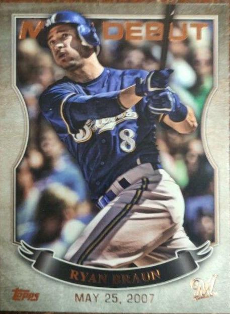 Ryan Braun #MLBD-2 Baseball Cards 2016 Topps MLB Debut