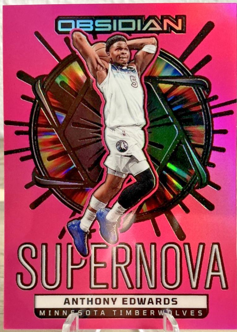 Anthony Edwards [Electric Etch Pink Flood] #5 Prices | 2024 Panini