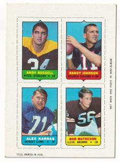 Andy Russell, Randy Johnson, Alex Karras, Bob Matheson