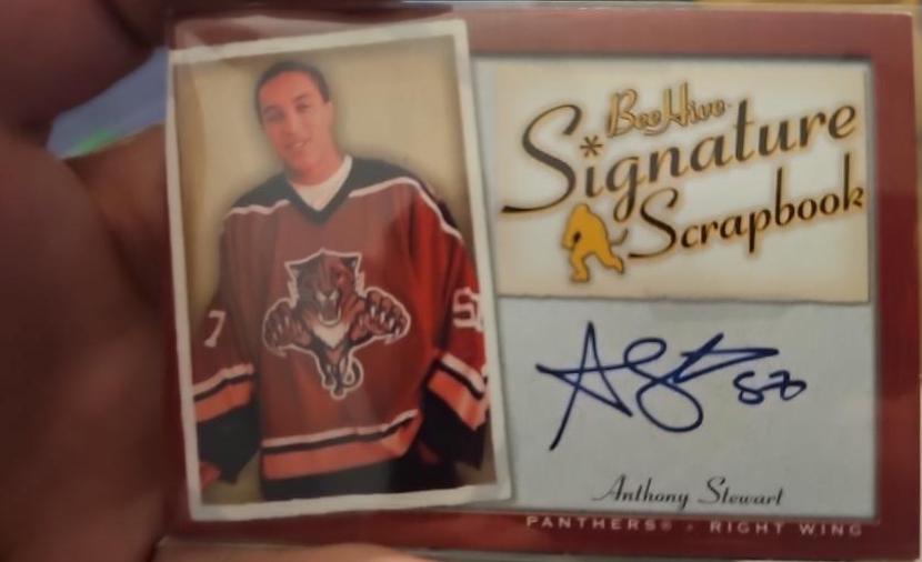 Anthony Steward #SS-AS Hockey Cards 2005 Upper Deck Bee Hive Signature Scrapbook