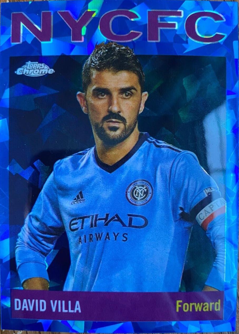 David Villa #64T-3 Soccer Cards 2024 Topps Chrome Sapphire MLS 1964 Football