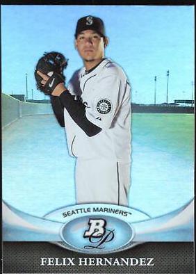 Felix Hernandez #30 Baseball Cards 2011 Bowman Platinum