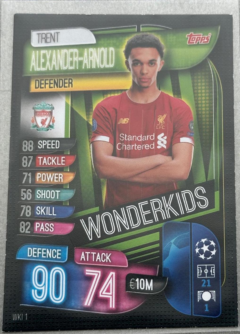 Trent Alexander-Arnold #WKI1 2019 Topps Match Attax UEFA Champions League International Wonder Kids