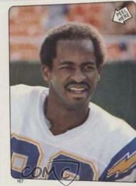 Wes Chandler #167 Football Cards 1983 Topps Stickers