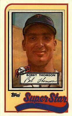 Bobby Thomson #12 Baseball Cards 1989 Topps Ljn Baseball Talk