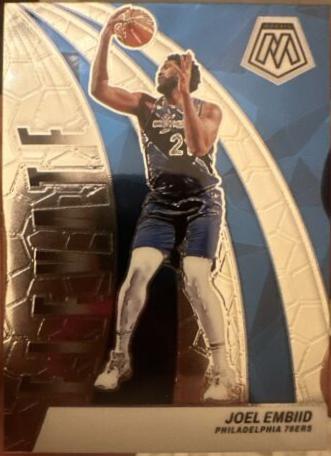Joel Embiid #4 Basketball Cards 2023 Panini Mosaic Elevate