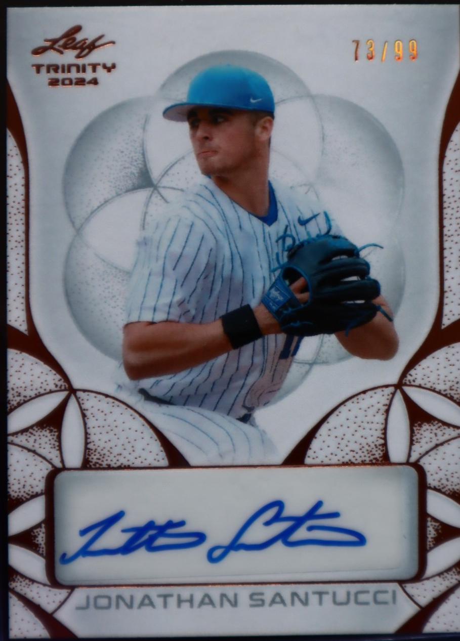Jonathan Santucci #BA-JS1 2024 Leaf Trinity Autograph Baseball