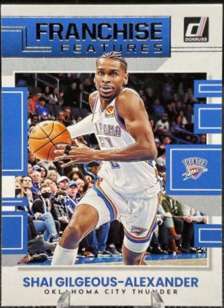 Shai Gilgeous Alexander #18 Basketball Cards 2022 Panini Donruss Franchise Features