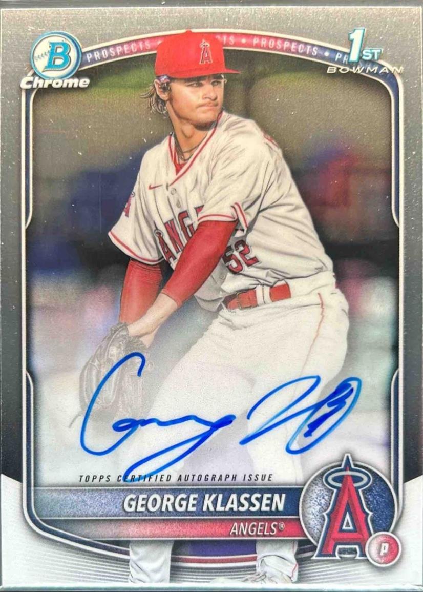George Klassen #CPA-GK Baseball Cards 2025 Bowman Chrome Prospect Autograph