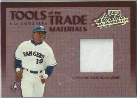 Juan Gonzalez #TT-20 Baseball Cards 2002 Playoff Absolute Memorabilla Tools of the Trade