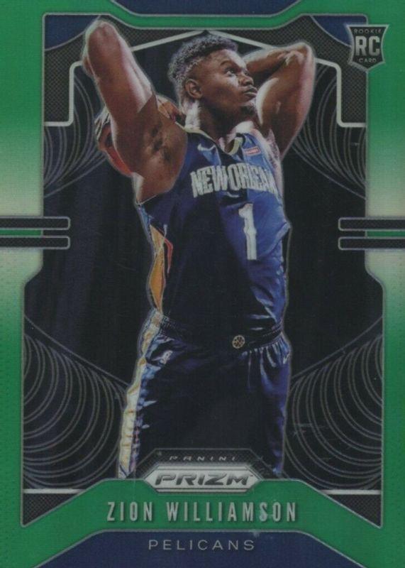 Zion Williamson [Green Prizm] #248 Prices [Rookie] | 2019 Panini