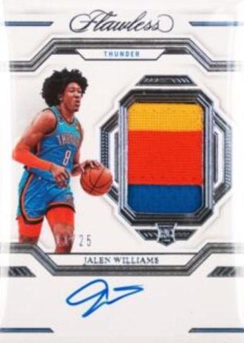 Jalen Williams #SPA-JWL Basketball Cards 2022 Panini Flawless Signature Prime Materials