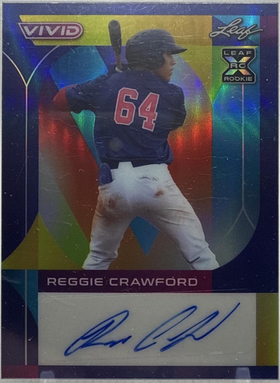 Reggie Crawford #BA-RC1 2022 Leaf Vivid Autograph Baseball