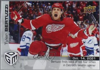Tyler Bertuzzi #4 Hockey Cards 2021 Upper Deck Game Dated Moments