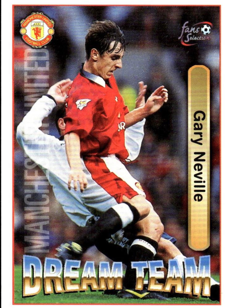 Gary Neville #65 1997 Futera Manchester United Fans Selection Soccer