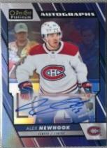 Alex Newhook #BA-AN Hockey Cards 2023 O-Pee-Chee Platinum Blue Rainbow Autographs