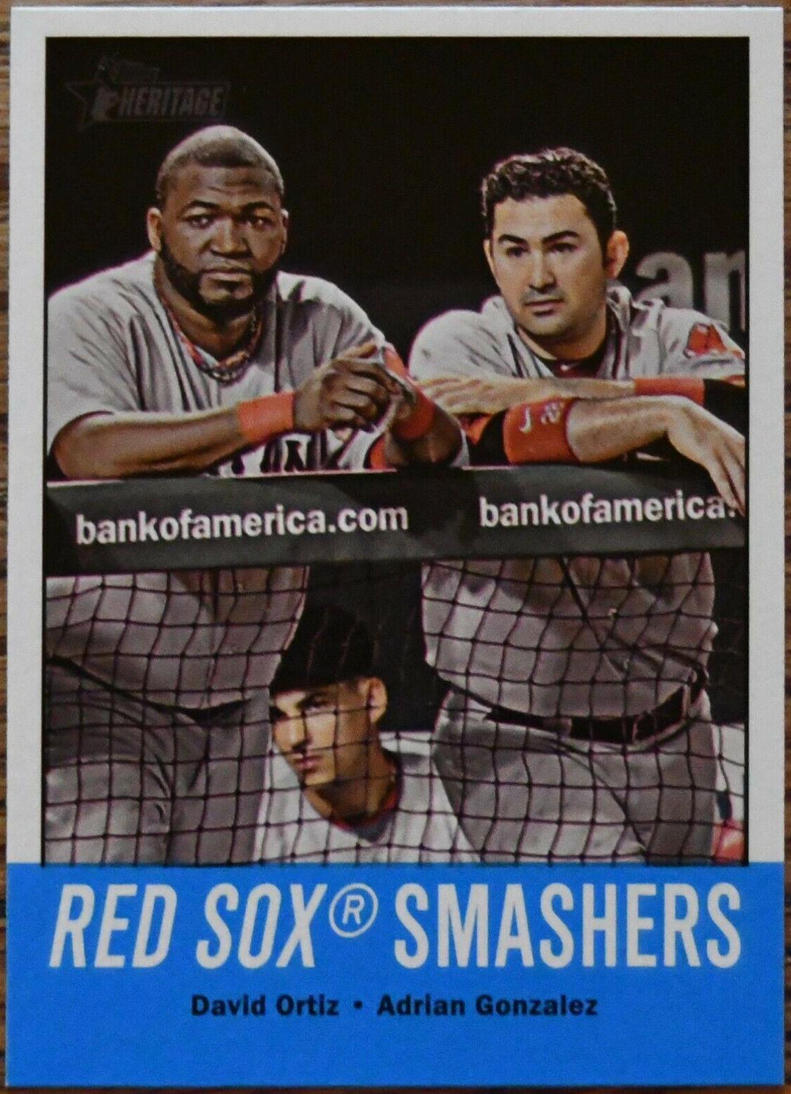Adrian Gonzalez, David Ortiz #18 Baseball Cards 2012 Topps Heritage