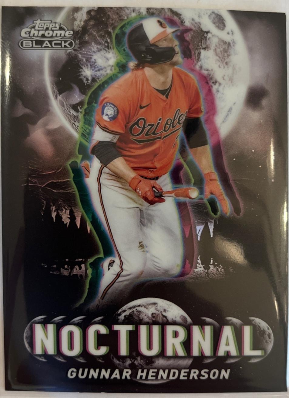 Gunnar Henderson #NOC-14 Baseball Cards 2025 Topps Chrome Black Nocturnal