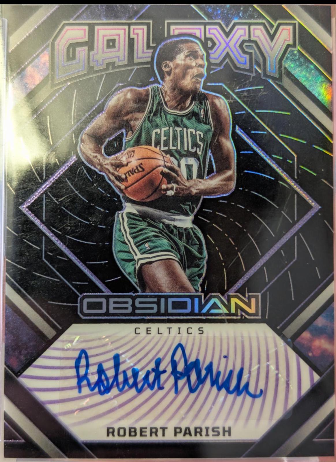 Robert Parish #GI-RBP Basketball Cards 2022 Panini Obsidian Galaxy Ink Autographs