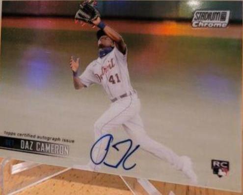 Daz Cameron #SCCAV-DC Baseball Cards 2021 Stadium Club Chrome Autographs