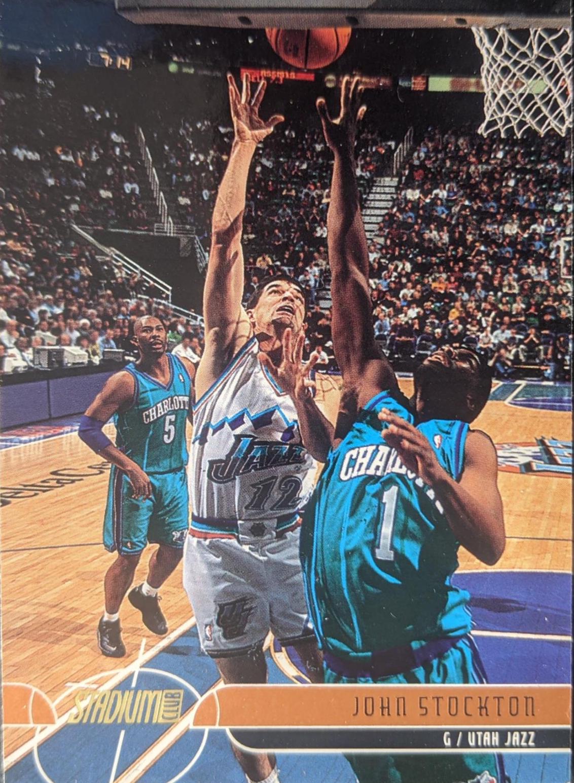 John Stockton #86 Basketball Cards 2001 Stadium Club