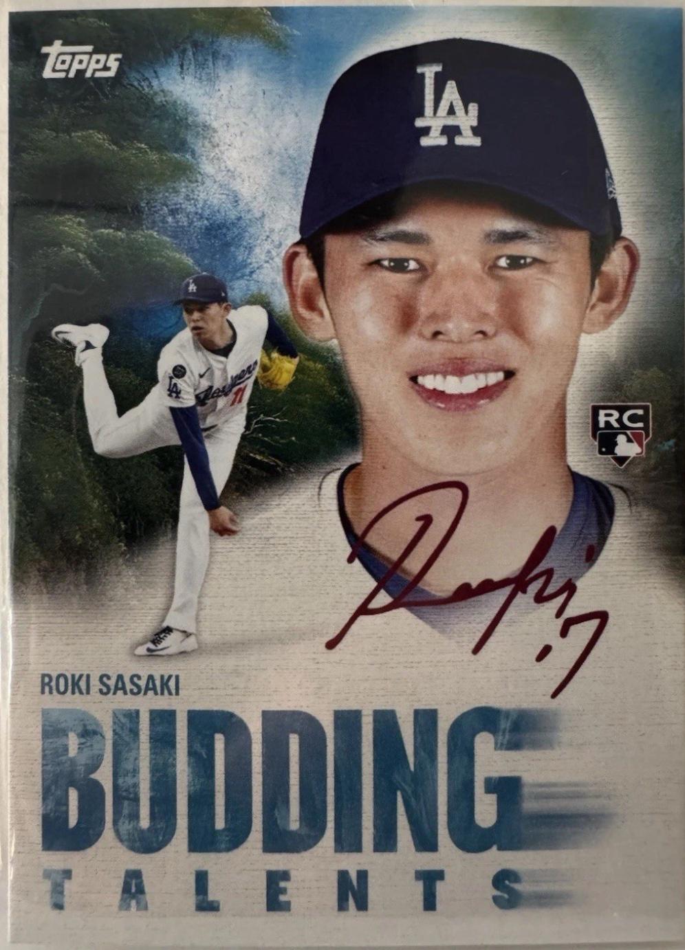 Roki Sasaki #BT-15 Prices | 2025 Topps X Bob Ross Budding Talent