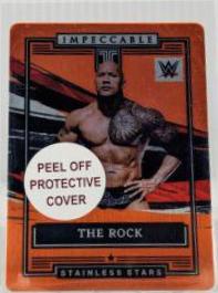 The Rock #5 Wrestling Cards 2022 Panini Impeccable WWE Stainless Stars