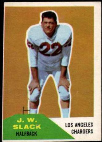 J.W. Slack #35 Football Cards 1960 Fleer