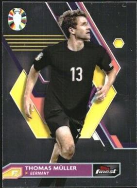 Thomas Muller #36 Soccer Cards 2023 Topps Finest Road to UEFA EURO