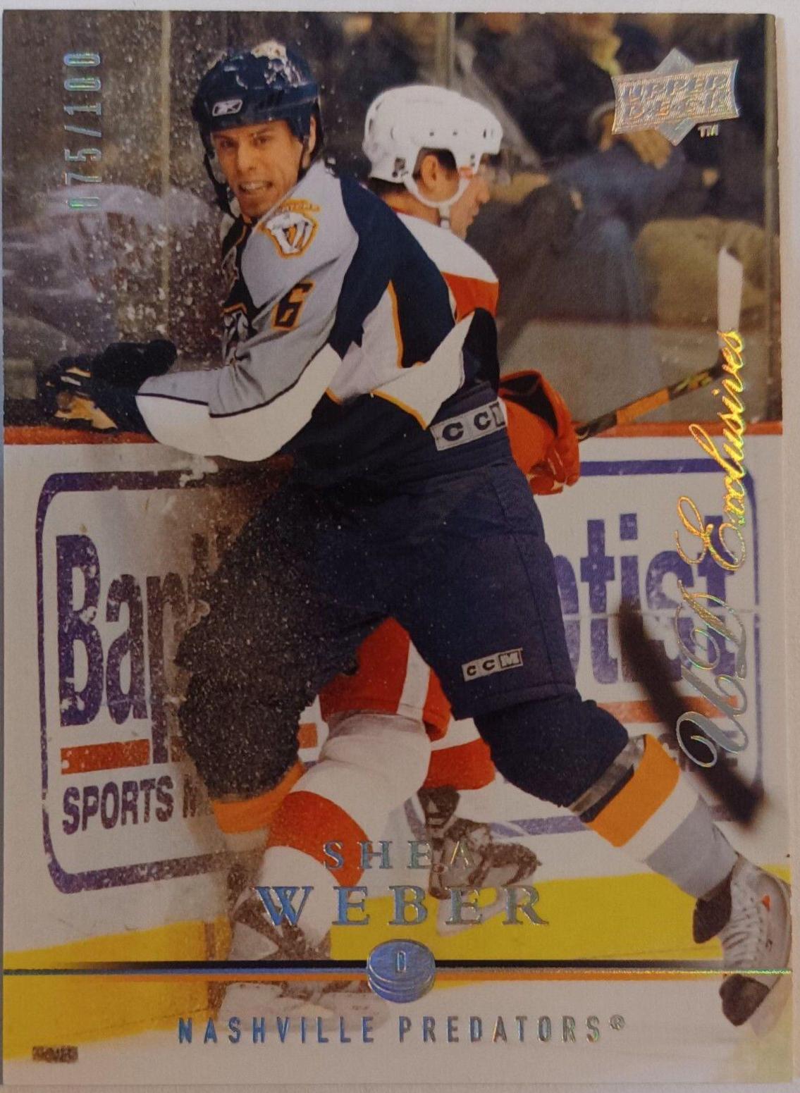 Shea Weber #89 Hockey Cards 2008 Upper Deck