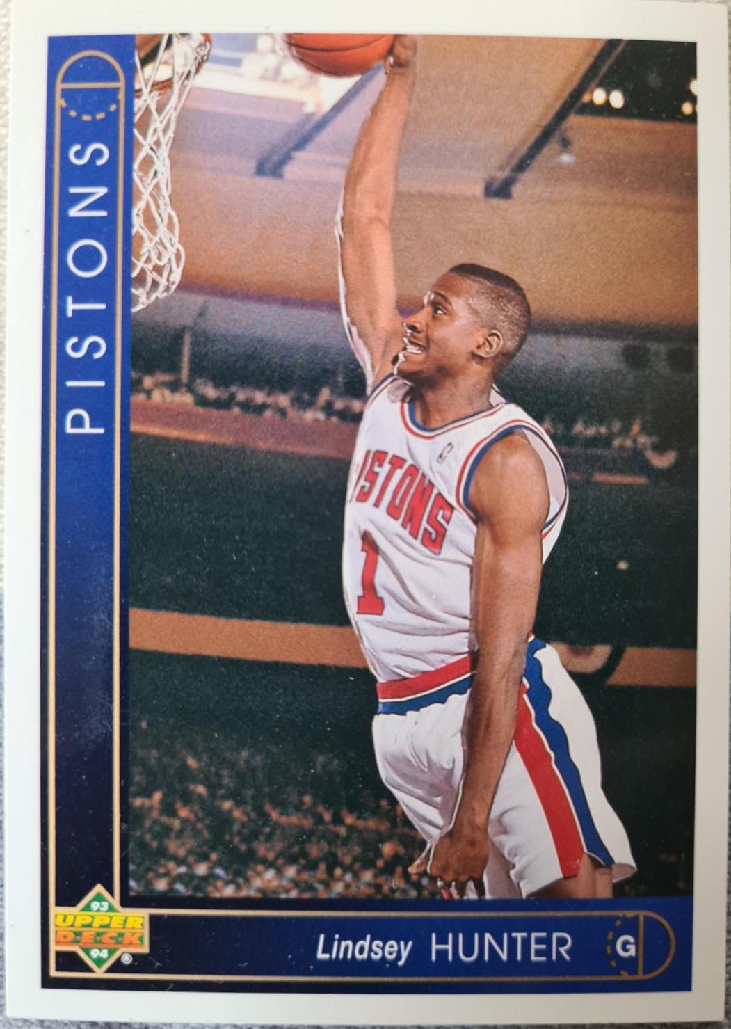 Lindsey Hunter #338 Basketball Cards 1993 Upper Deck