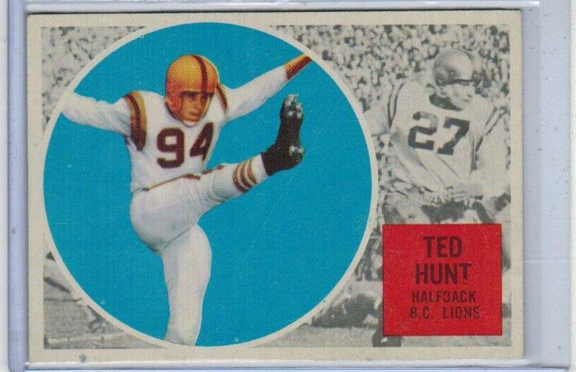 Ted Hunt #8 Football Cards 1960 Topps CFL