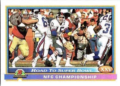 Road to Super Bowl NFC Playoffs #547 Football Cards 1991 Bowman