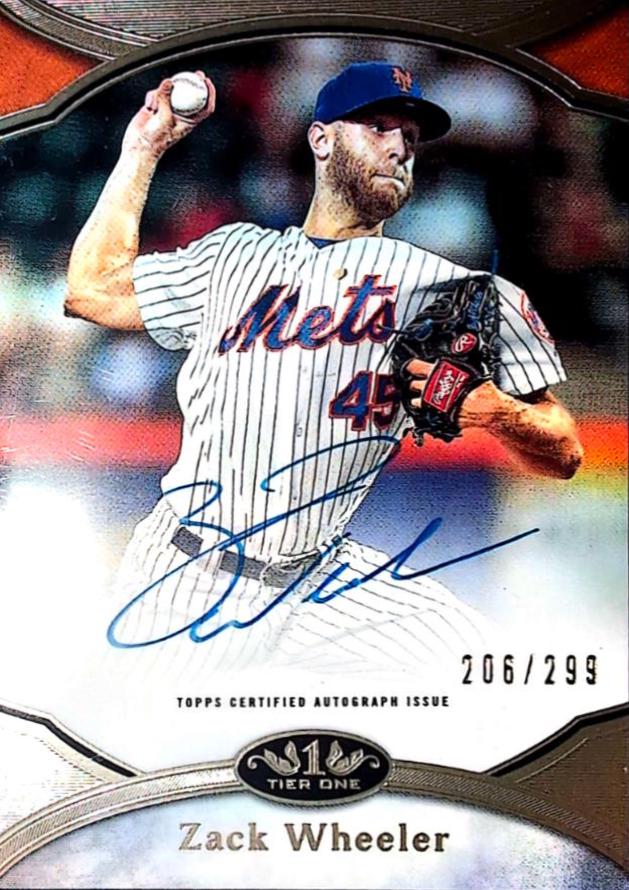Zach Wheeler #PPA-ZW Baseball Cards 2020 Topps Tier One Prime Performers Autographs