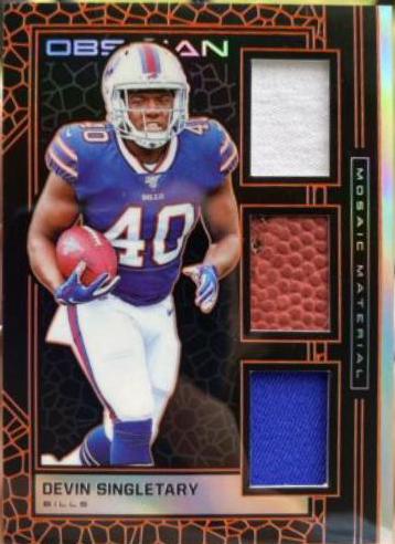 Devin Singletary #MM-13 Football Cards 2019 Panini Obsidian Mosaic Material