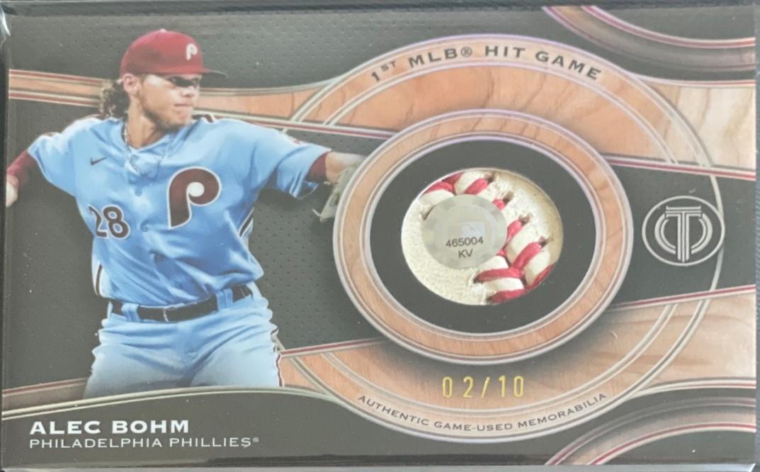 Alec Bohm #MRB-BOHM Baseball Cards 2025 Topps Tribute Milestone Relic