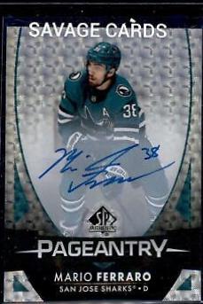 Mario Ferraro #P-27 Hockey Cards 2023 SP Authentic Pageantry Autograph