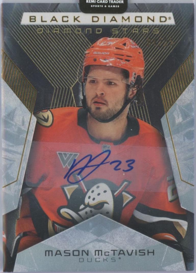 Mason McTavish #BDS-MM 2025 Upper Deck Black Diamond Stars Autograph Hockey