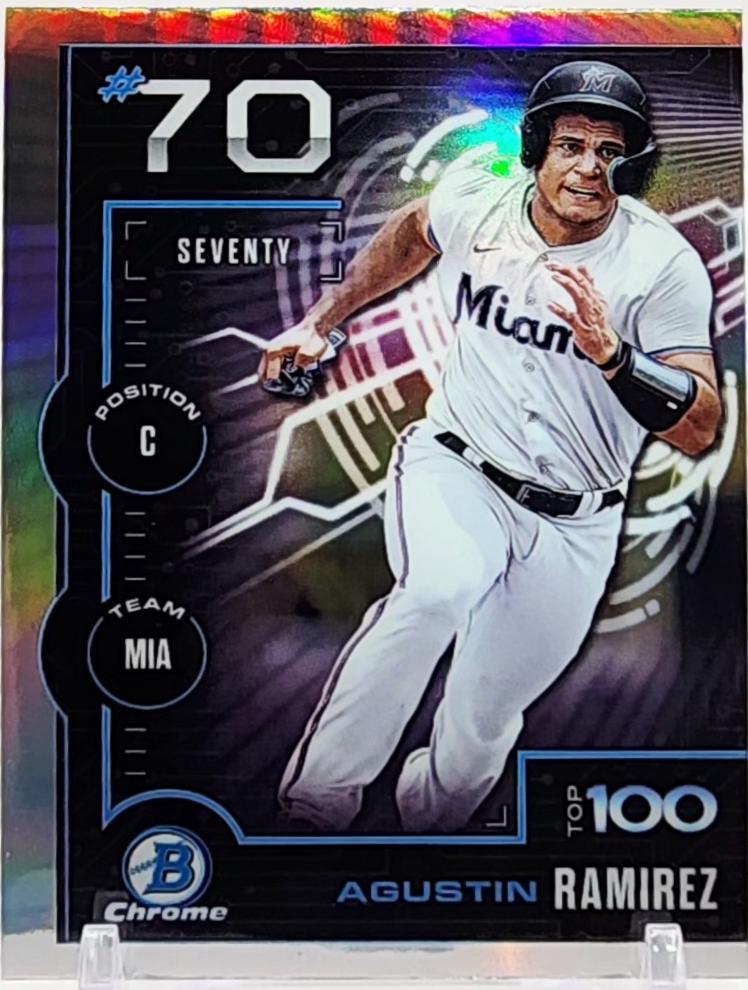 Agustin Ramirez #BTP-70 Baseball Cards 2025 Bowman Scouts Top 100