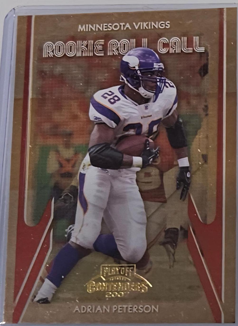 Adrian Peterson #RRC-3 Football Cards 2007 Playoff Contenders Rookie Roll Call