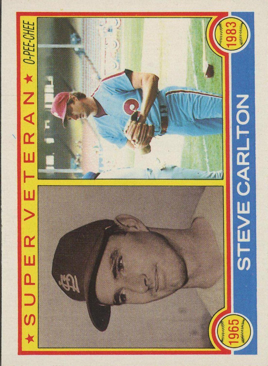 1983 O Pee Chee Steve Carlton [Super Veteran] #71 card
