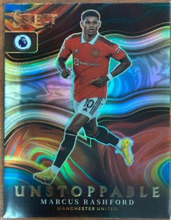 Marcus Rashford #12 Soccer Cards 2022 Panini Select Premier League Unstoppable