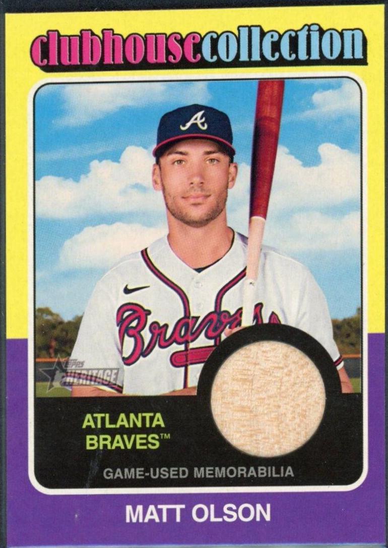 Matt Olson #CCR-MO 2024 Topps Heritage Baseball Clubhouse Collection Relic